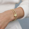 enewton eCOLLEGIATE Classic Gold 3mm Bracelet - Georgia Tech Disc