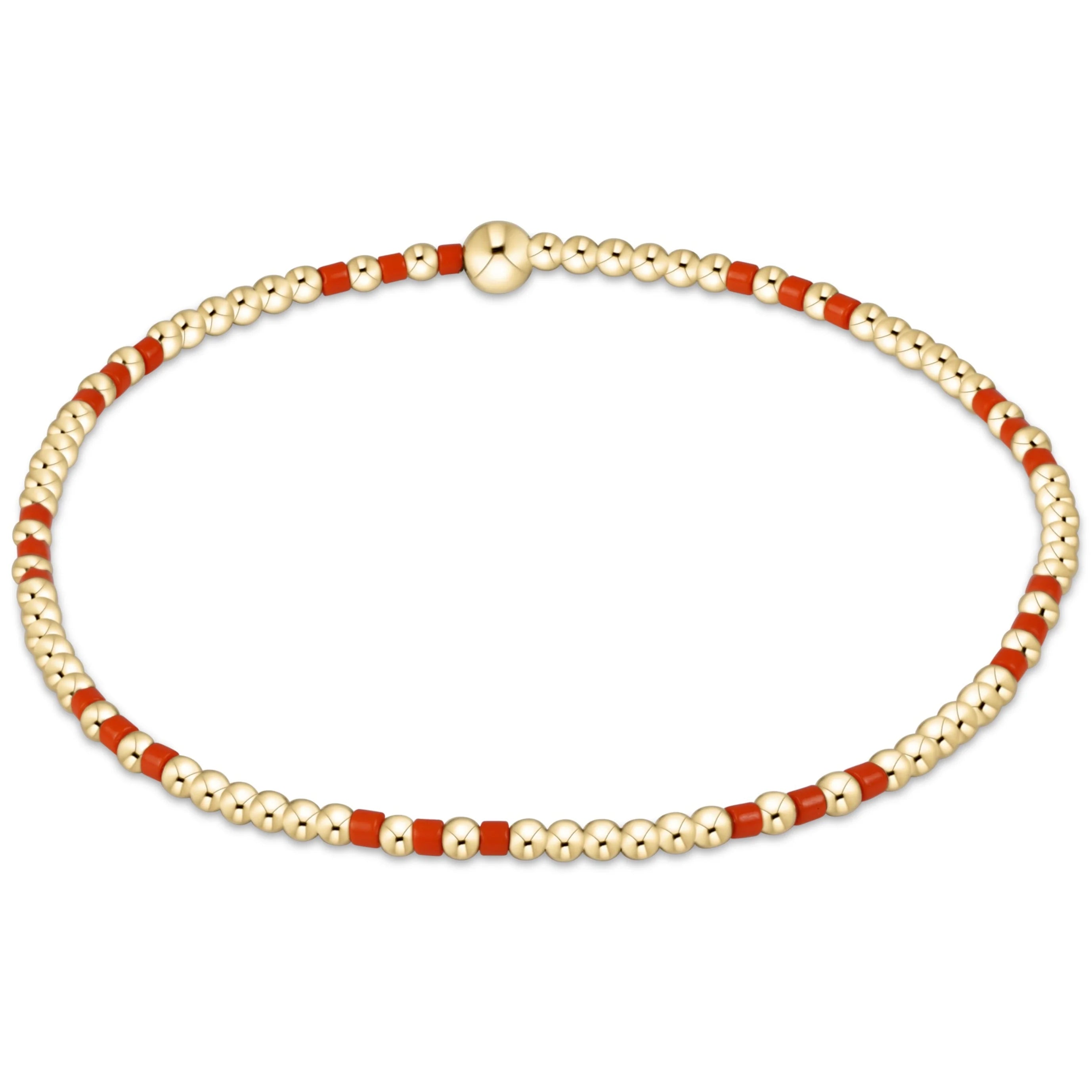 enewton Gameday Hope Joy Pattern 2Mm Bead Bracelet - Bright Orange