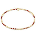 enewton Gameday Hope Joy Pattern 2mm Bead Bracelet - Crimson