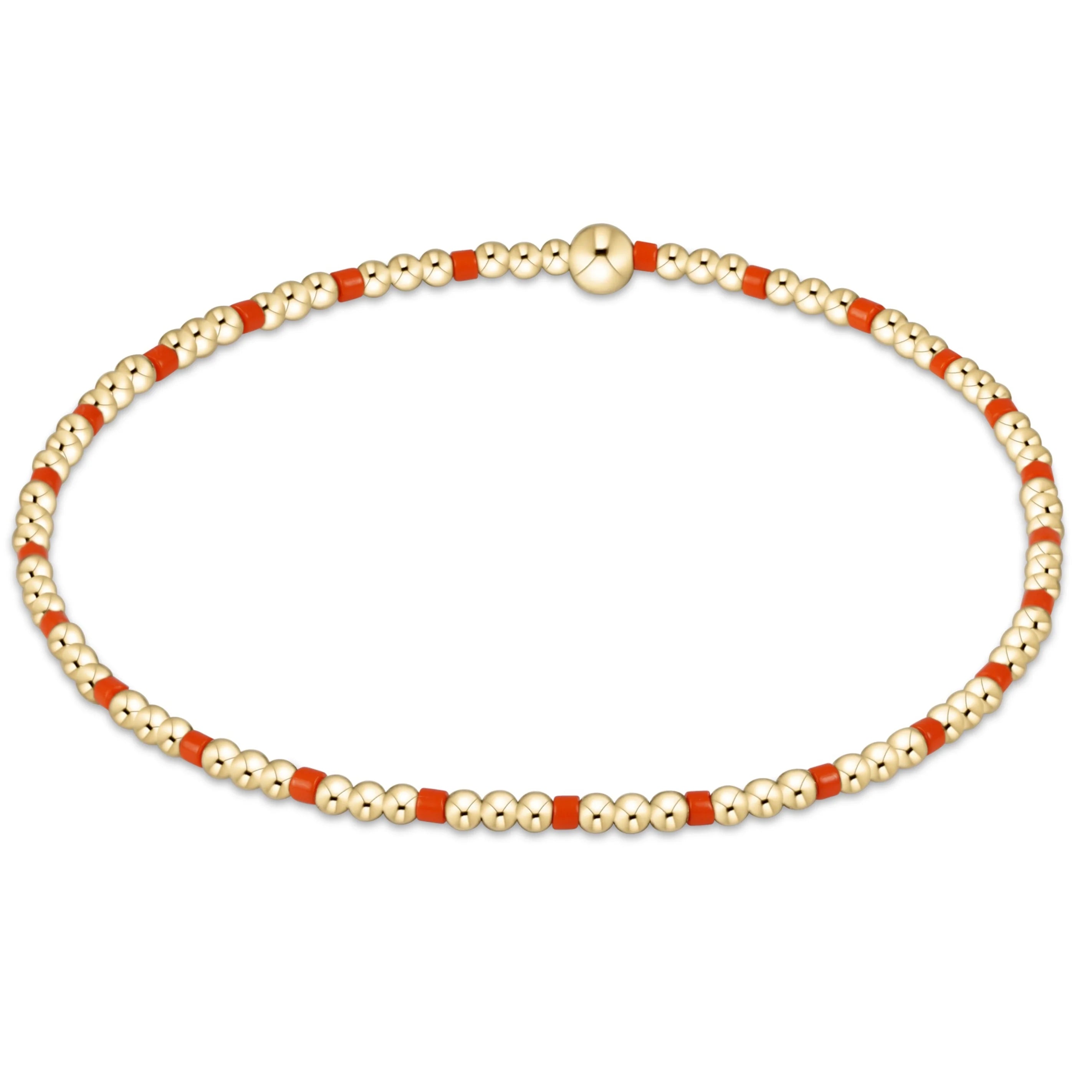 enewton Gameday Hope Sincerity Pattern 2mm Bead Bracelet - Bright Orange