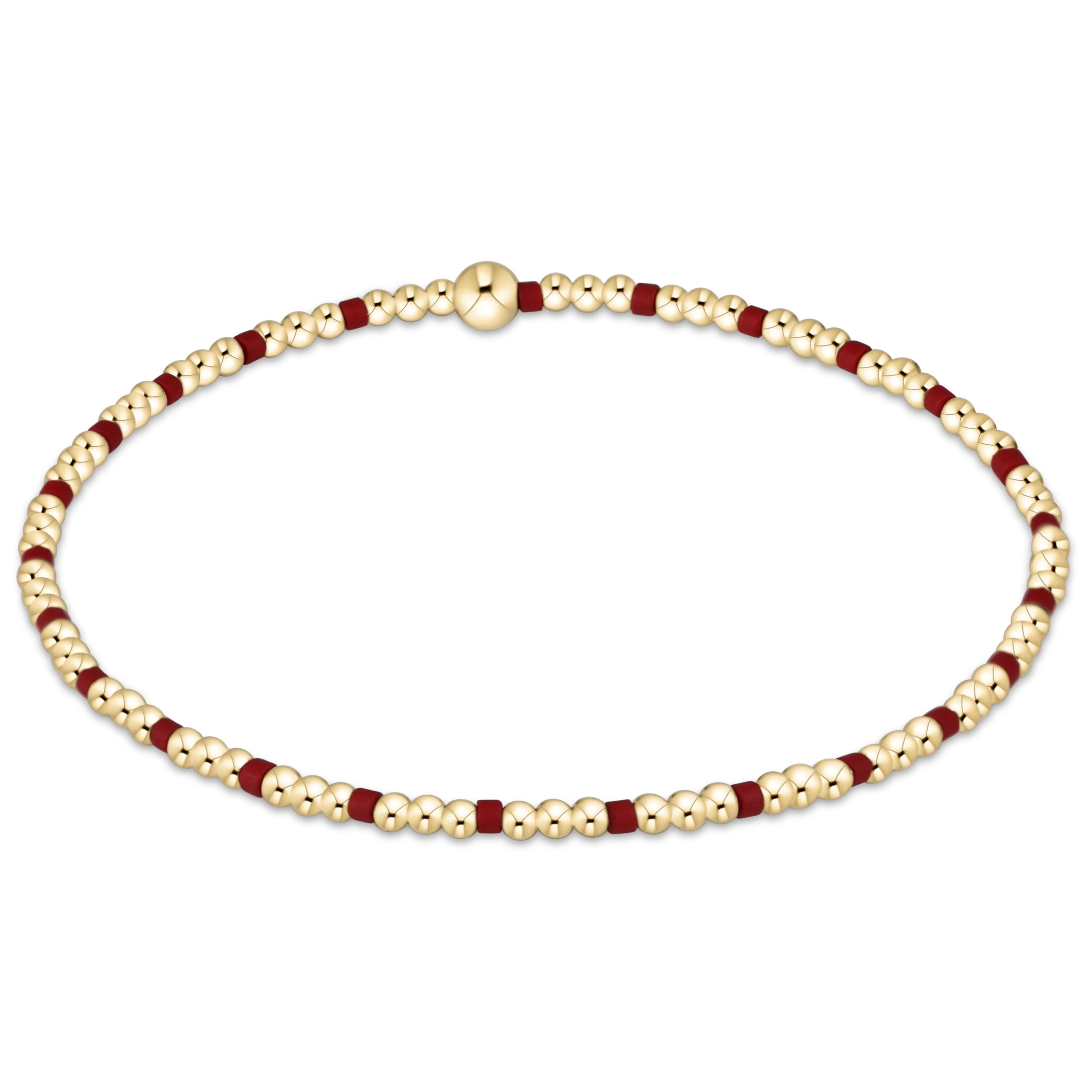 enewton Gameday Hope Sincerity Pattern 2mm Bead Bracelet - Crimson