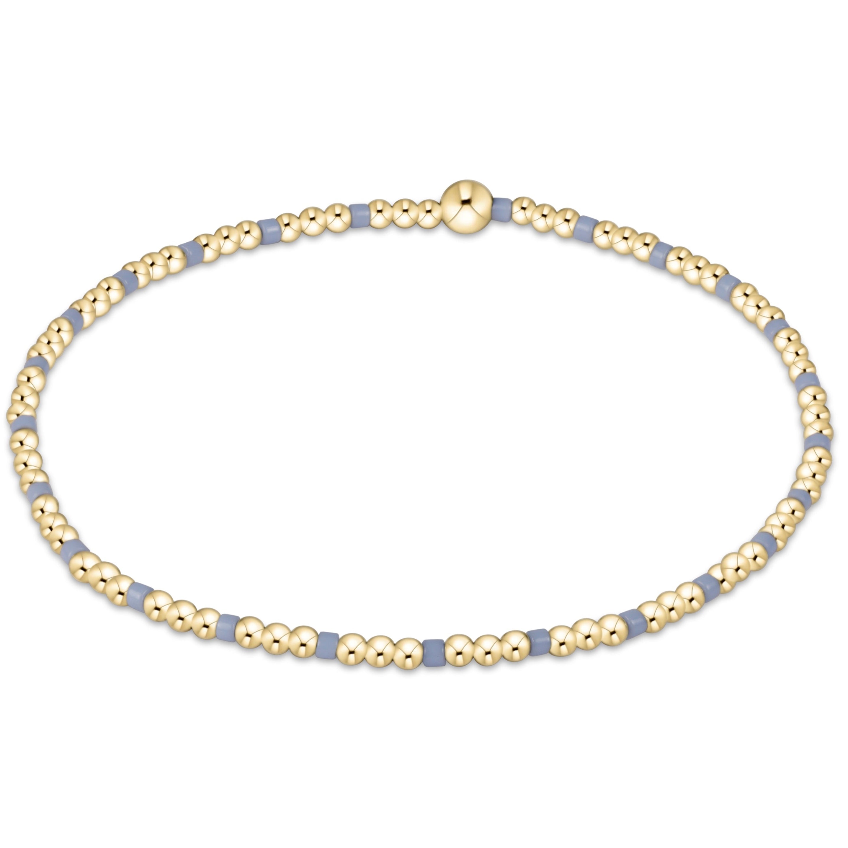 enewton Gameday Hope Sincerity Pattern 2mm Bead Bracelet - Light Blue