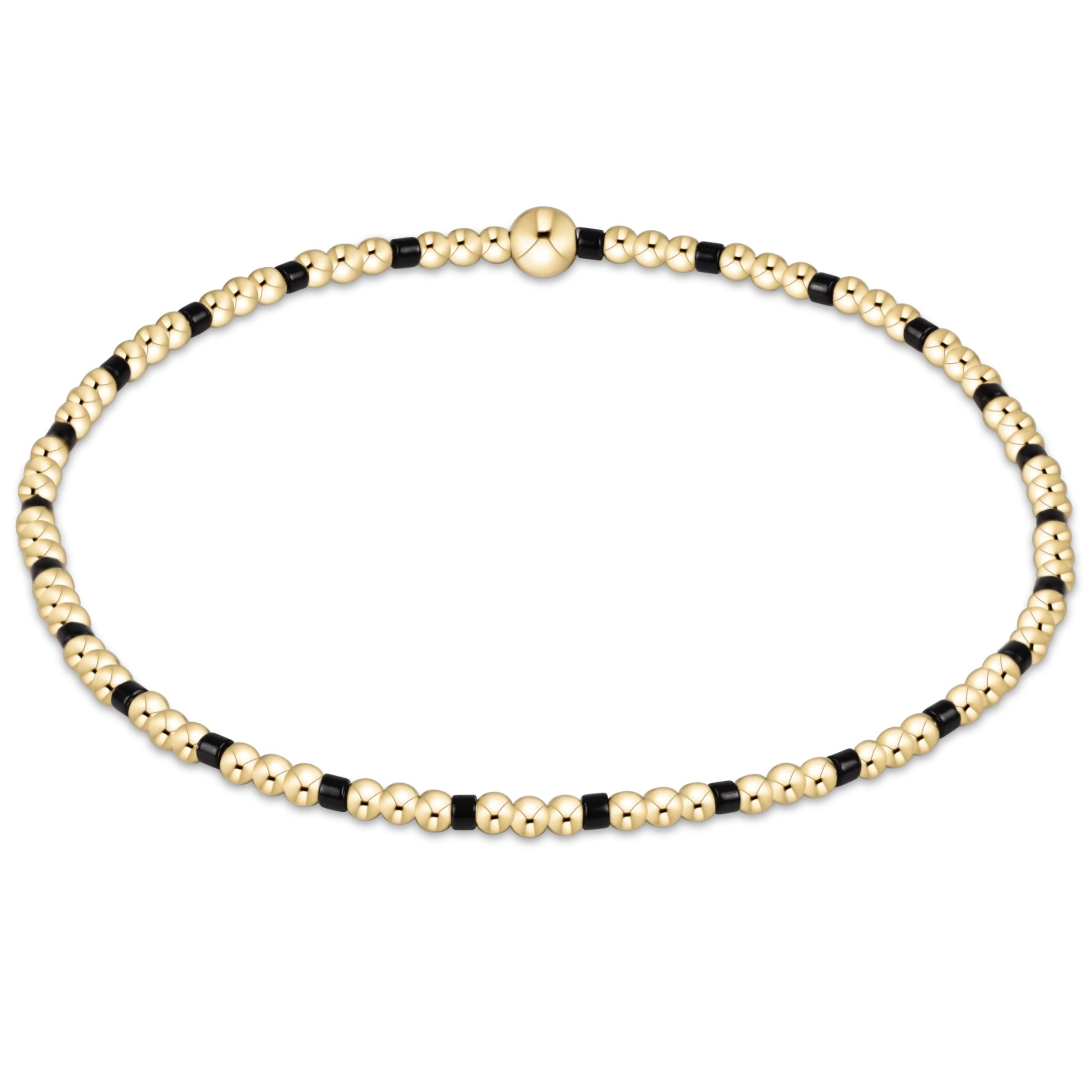 enewton Gameday Hope Sincerity Pattern 2mm Bead Bracelet - Onyx