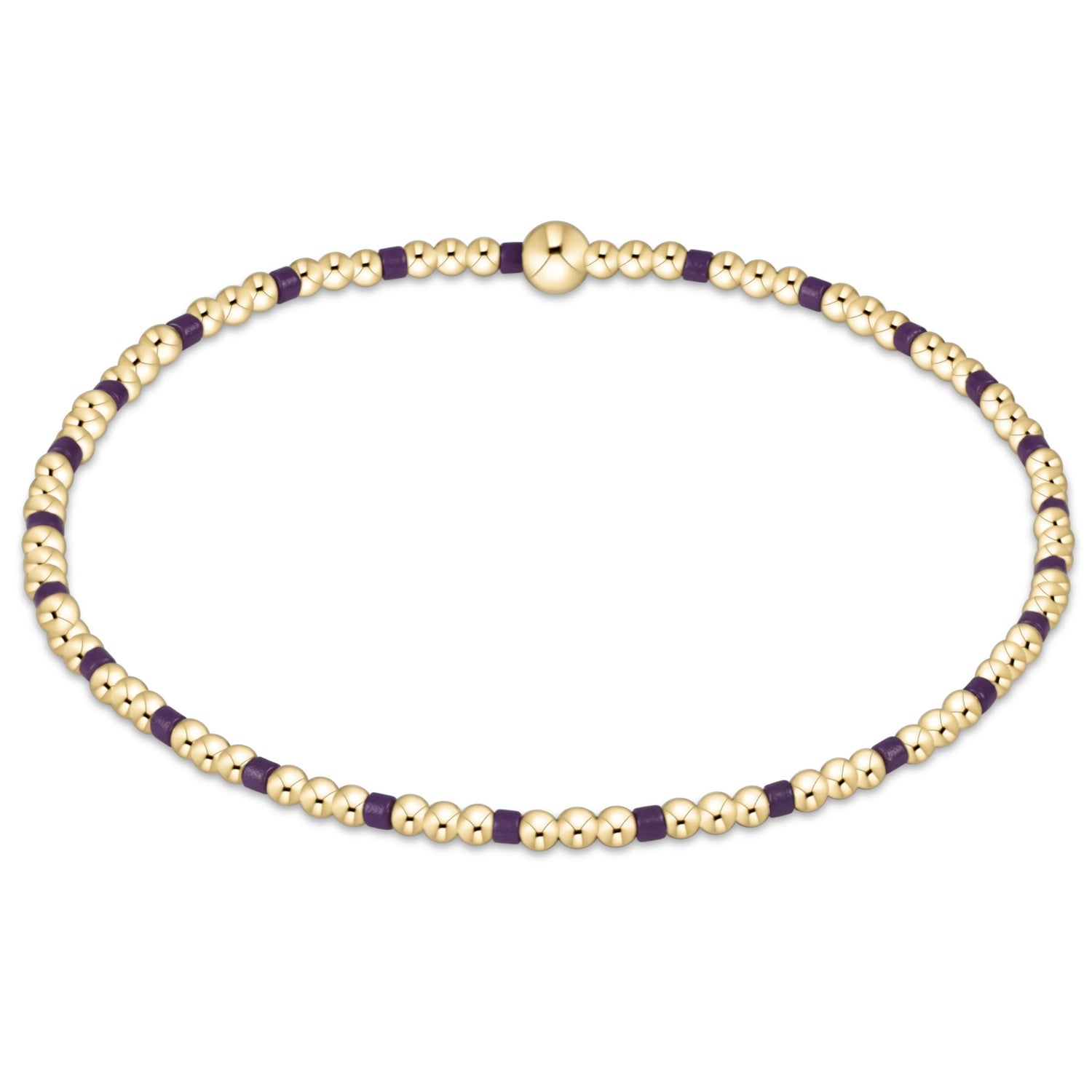 enewton Gameday Hope Sincerity Pattern 2mm Bead Bracelet - Purple