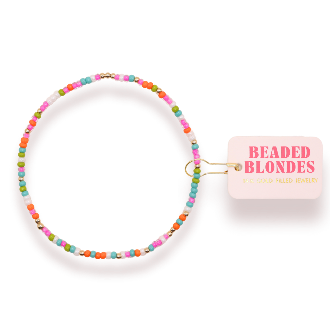 Beaded Blondes Groovy Sprinkle Bracelet Standard 6.75 inch