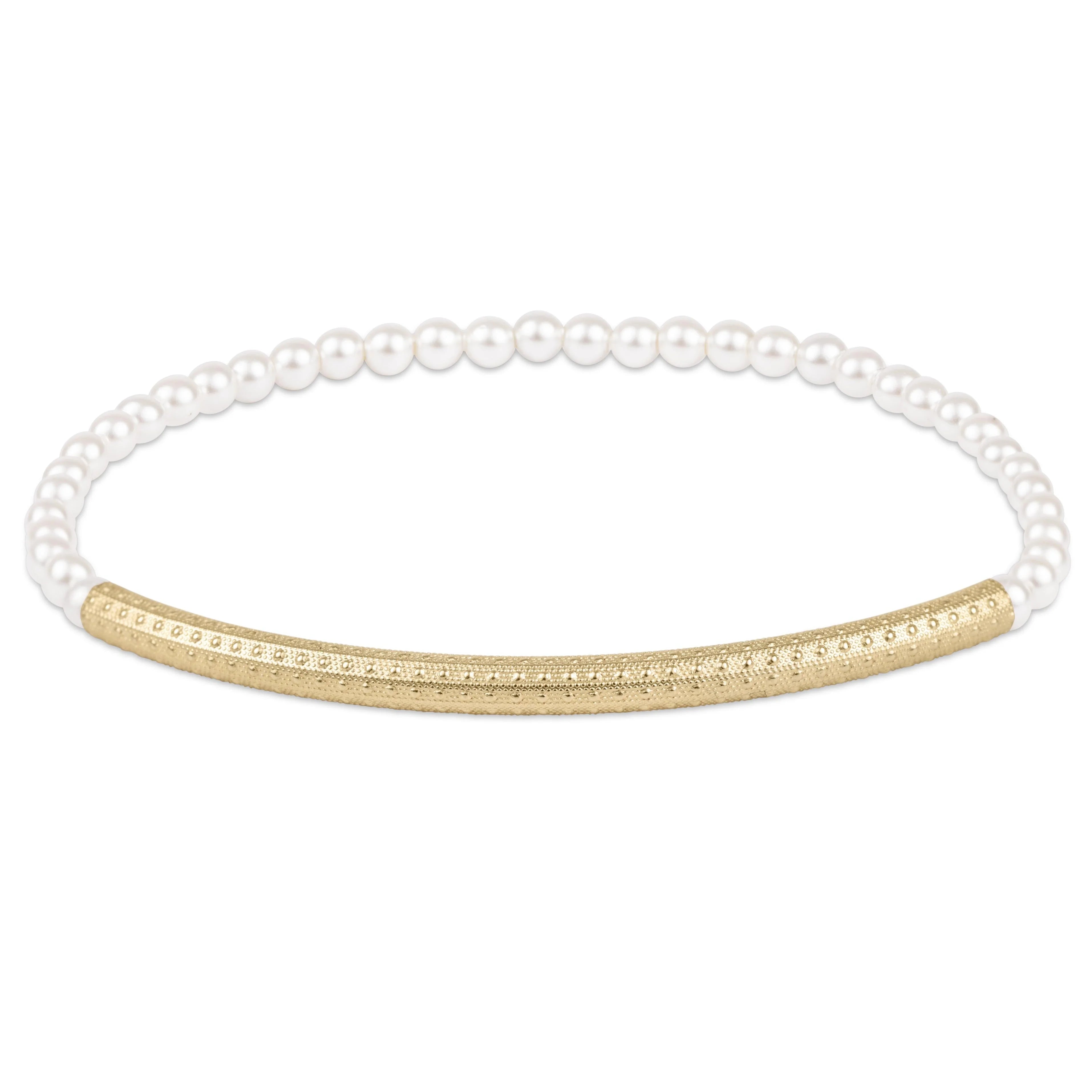 enewton Bliss Bar Textured Pearl 3mm Bracelet