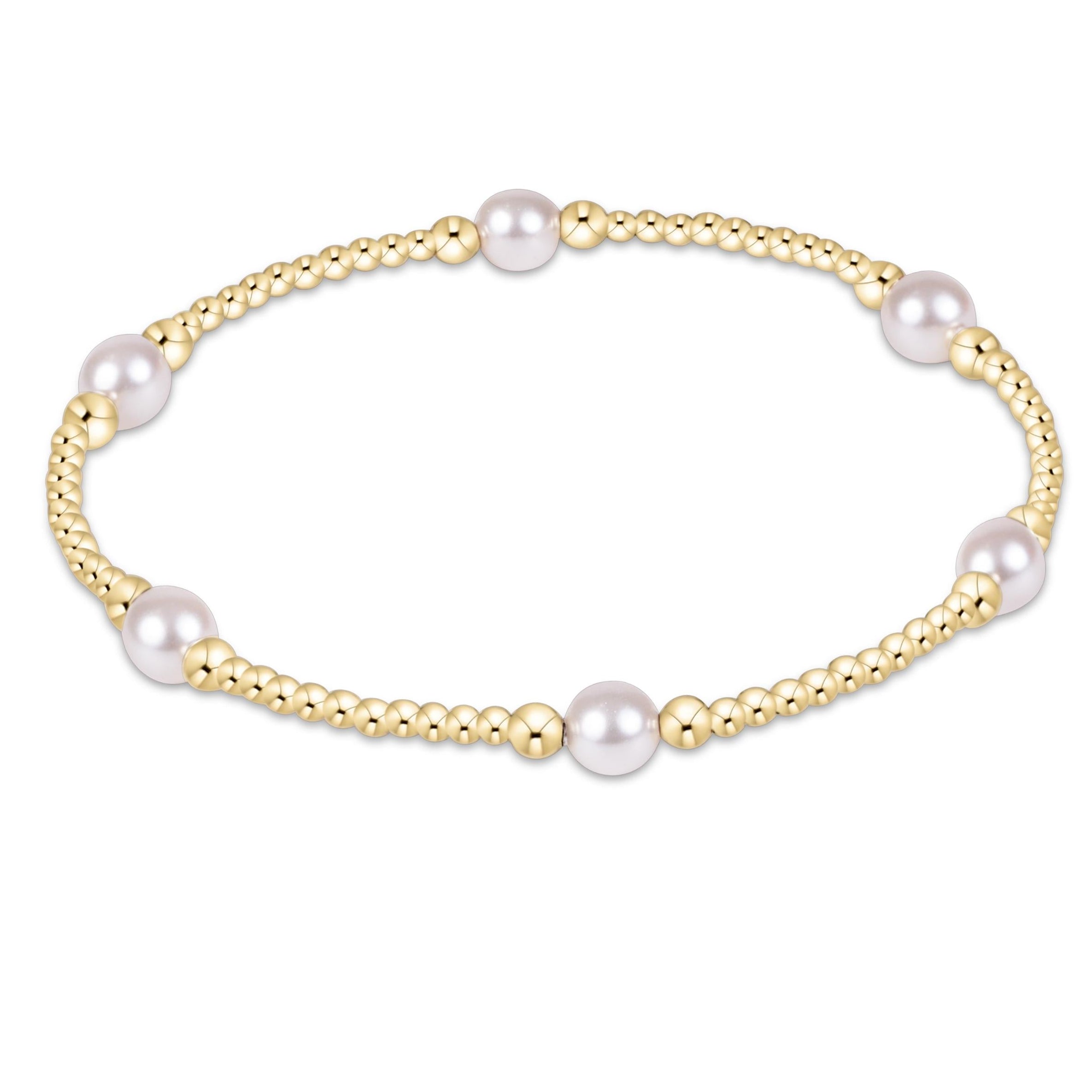 enewton Purpose Pearl 5mm Gold Bracelet