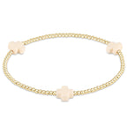 enewton Signature Cross Gold Pattern 2mm Bead Bracelet