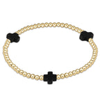 enewton Signature Cross Gold Pattern 3mm Bead Bracelet