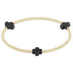 enewton Signature Cross Gold Pattern 2mm Bead Bracelet