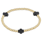 enewton Extends - Signature Cross Gold Pattern 3mm Bead Bracelet