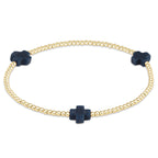 enewton Signature Cross Gold Pattern 2mm Bead Bracelet