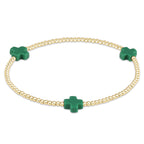 enewton Signature Cross Gold Pattern 2mm Bead Bracelet