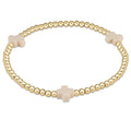 enewton Signature Cross Gold Pattern 3mm Bead Bracelet