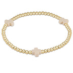 enewton Signature Cross Gold Pattern 3mm Bead Bracelet