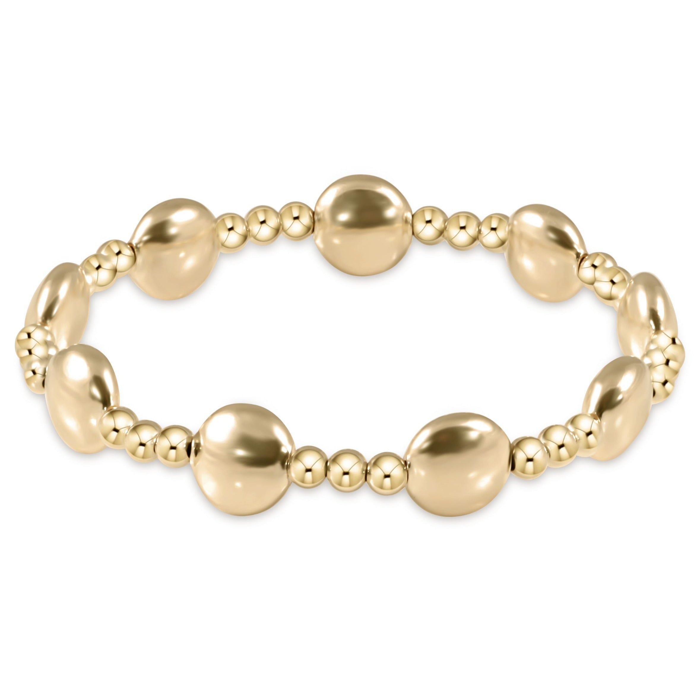 enewton Honesty Gold Sincerity Pattern 10mm Bead Bracelet
