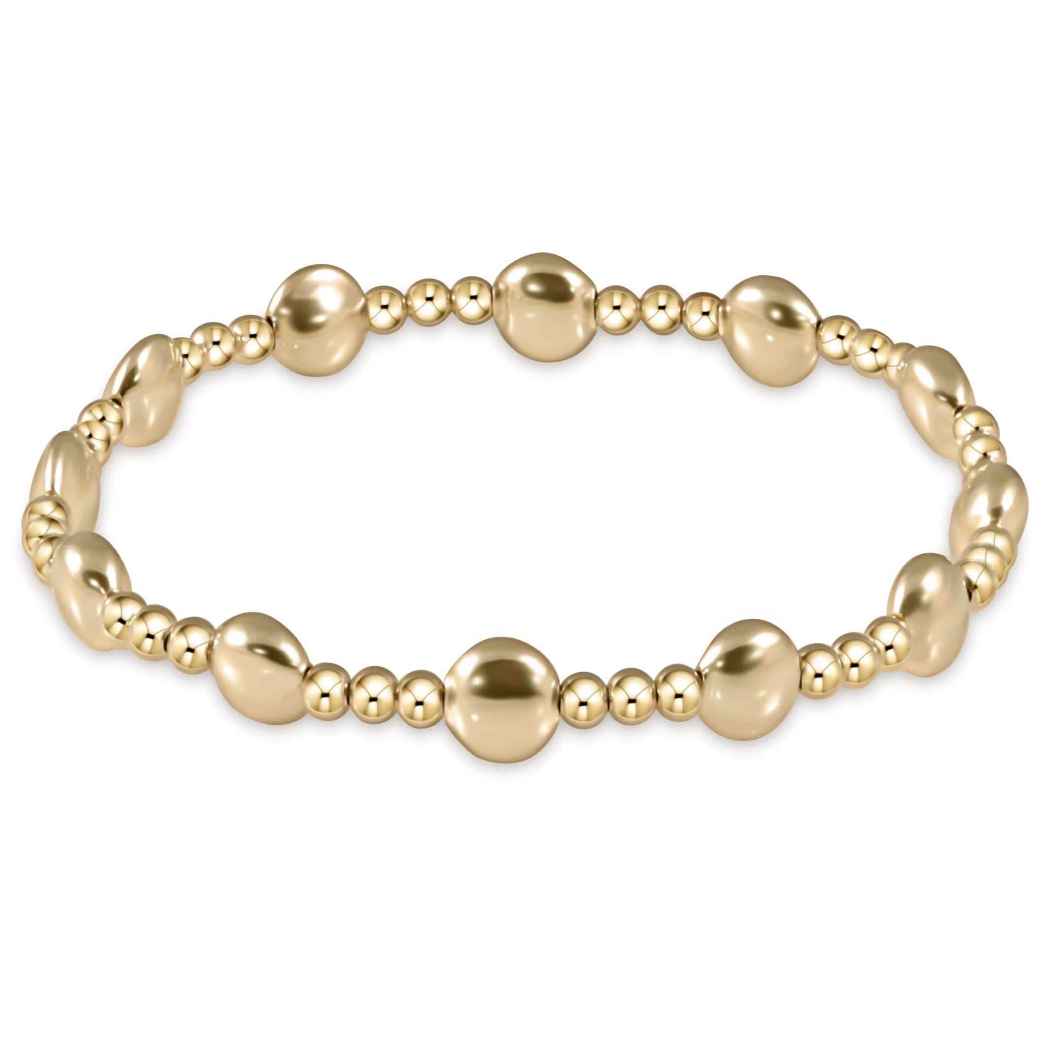 enewton Honesty Gold Sincerity Pattern 6mm bead Bracelet - Gold