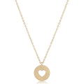 enewton 16" Necklace Gold - Love Gold Disc