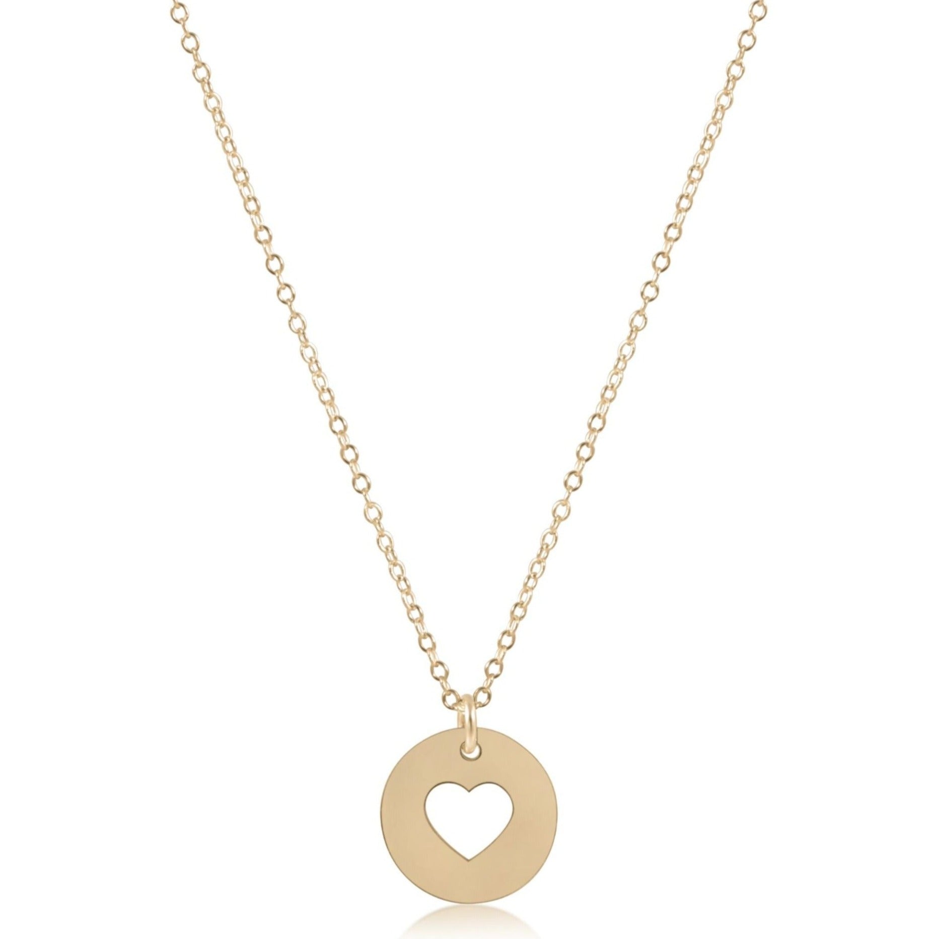 enewton 16" Necklace Gold - Love Gold Disc