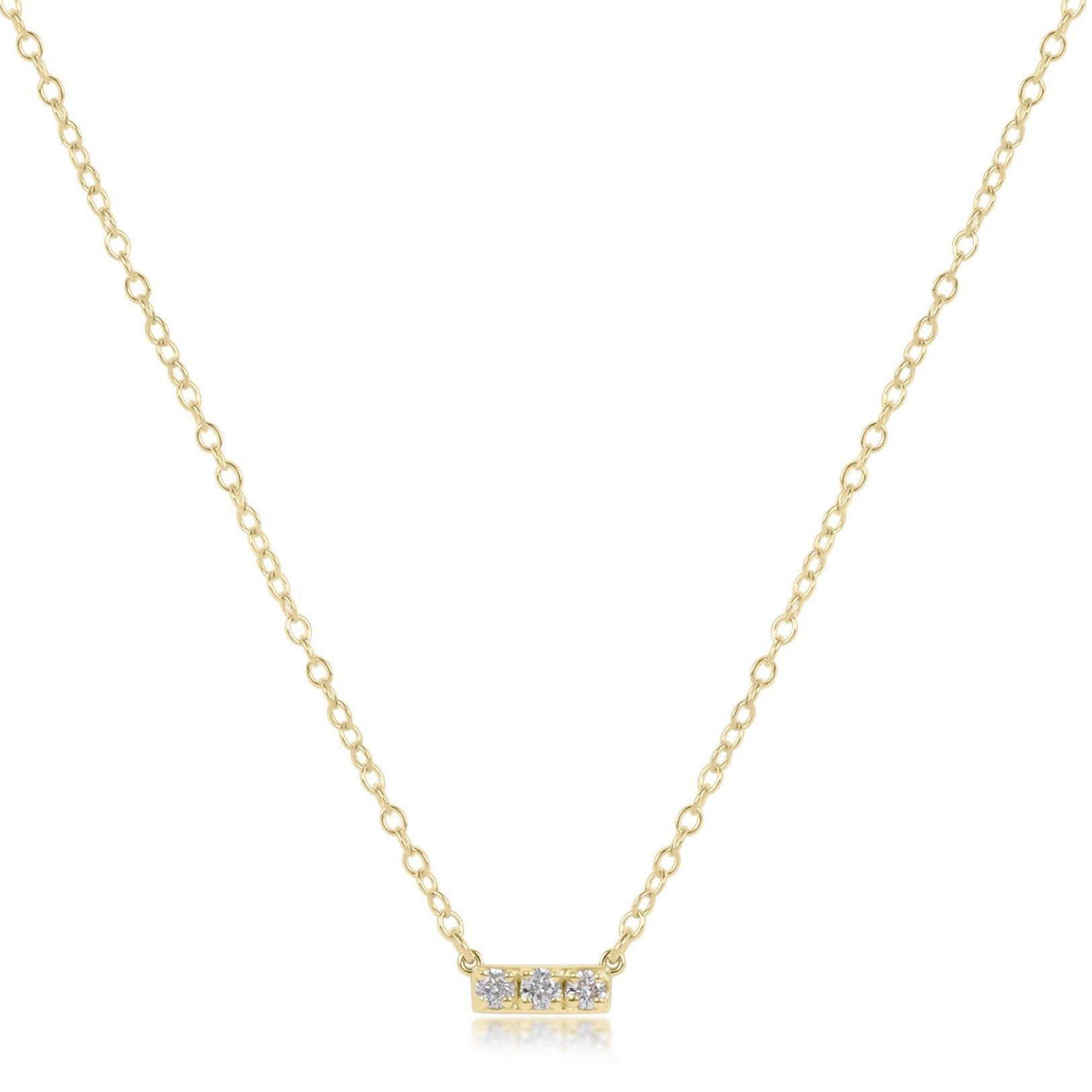 enewton 14kt Gold and Diamond Significance Bar Necklace - Three