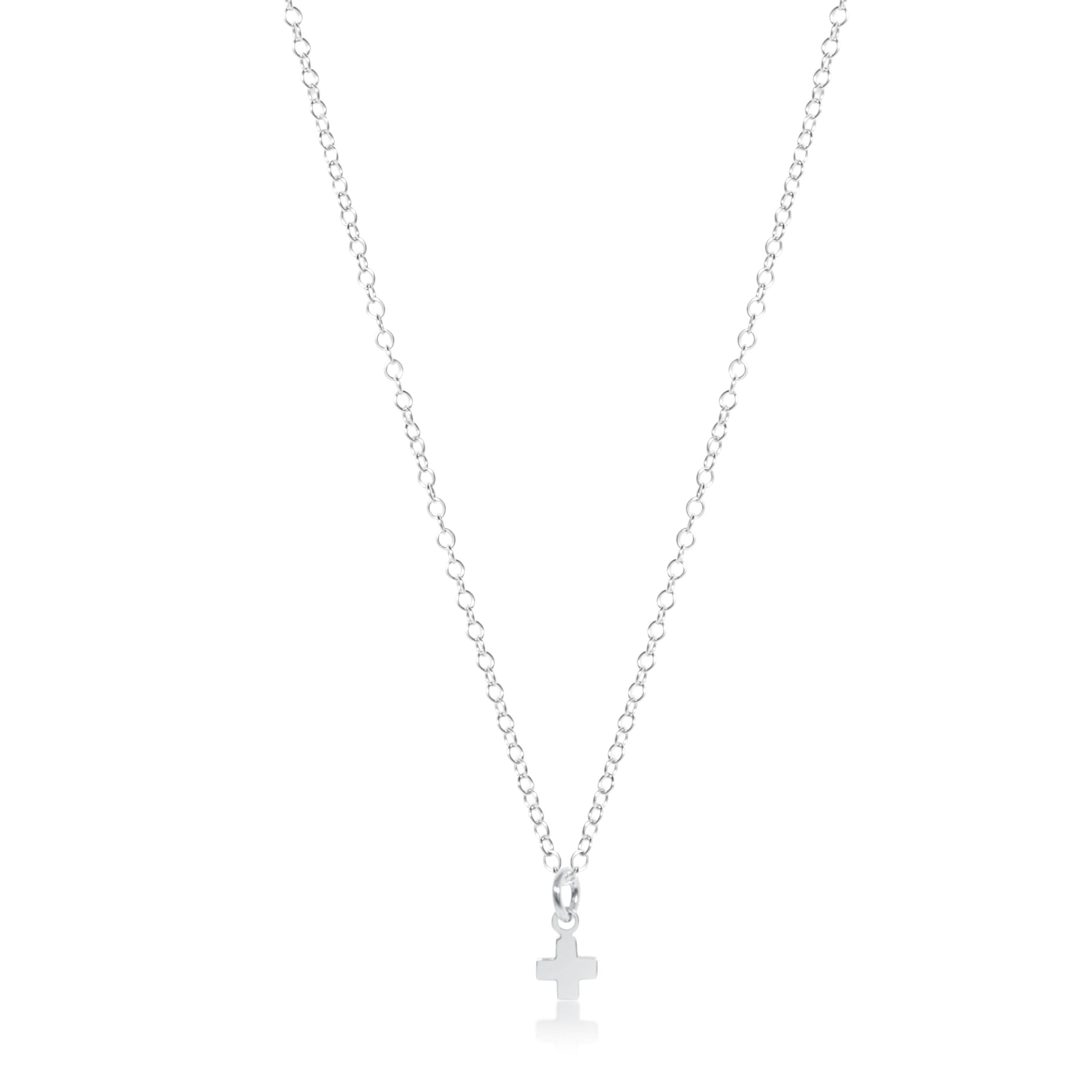 enewton 16" Necklace Sterling - Signature Cross Small Sterling Charm