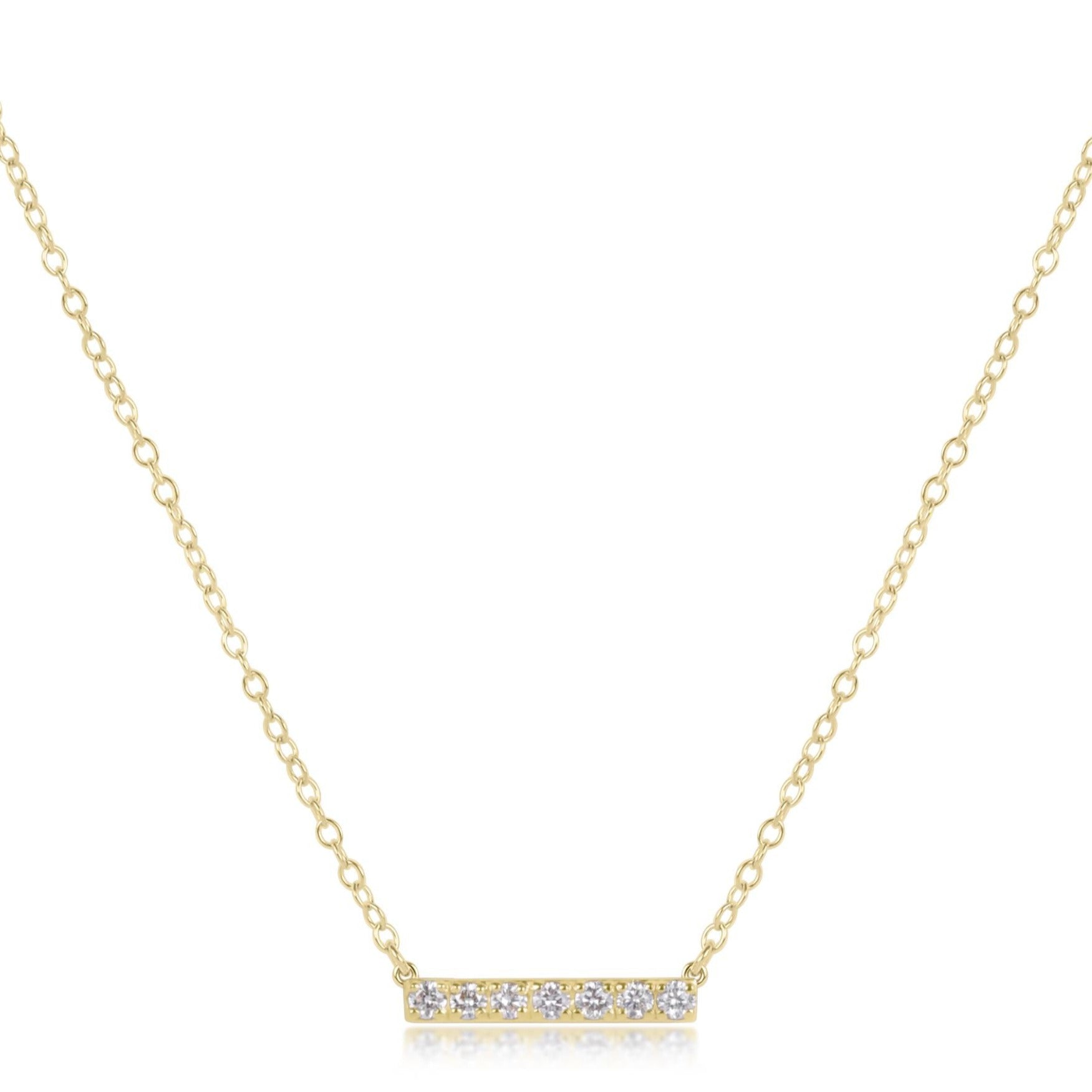 enewton 14kt Gold and Diamond Significance Bar Necklace - Seven