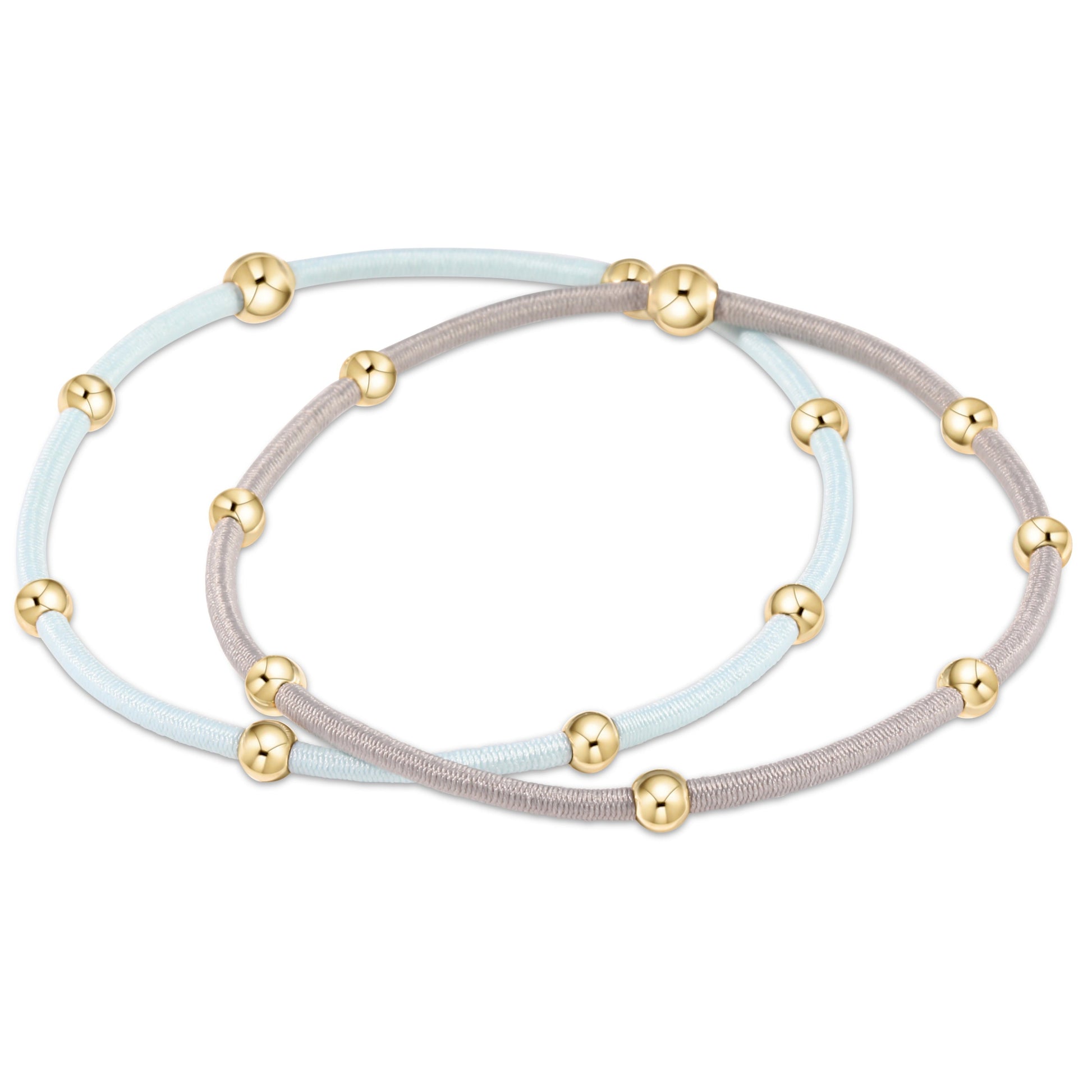 "e"ssentials bracelet stack of 2 - signature set