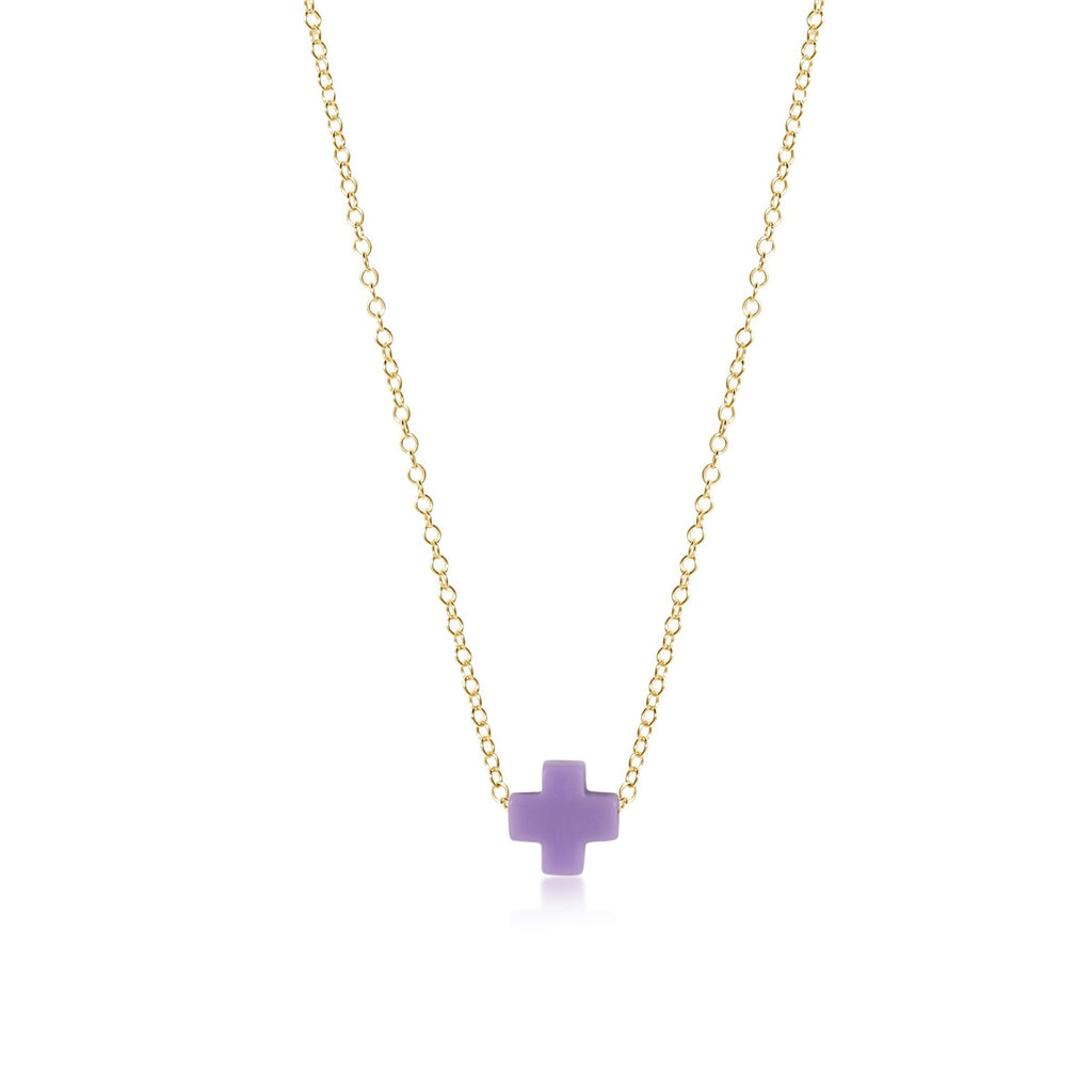 enewton egirl Signature Cross Necklace Gold 14"
