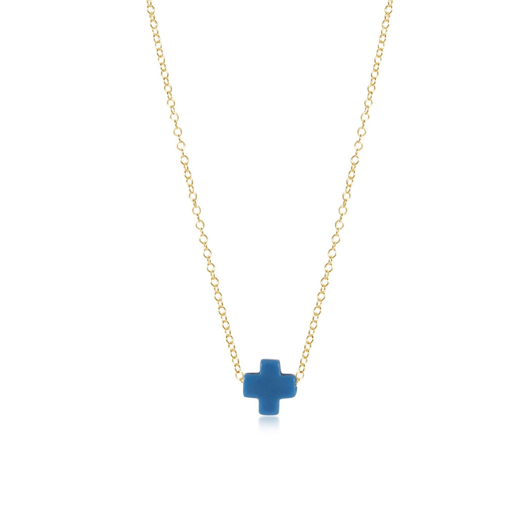 enewton egirl Signature Cross Necklace Gold 14"