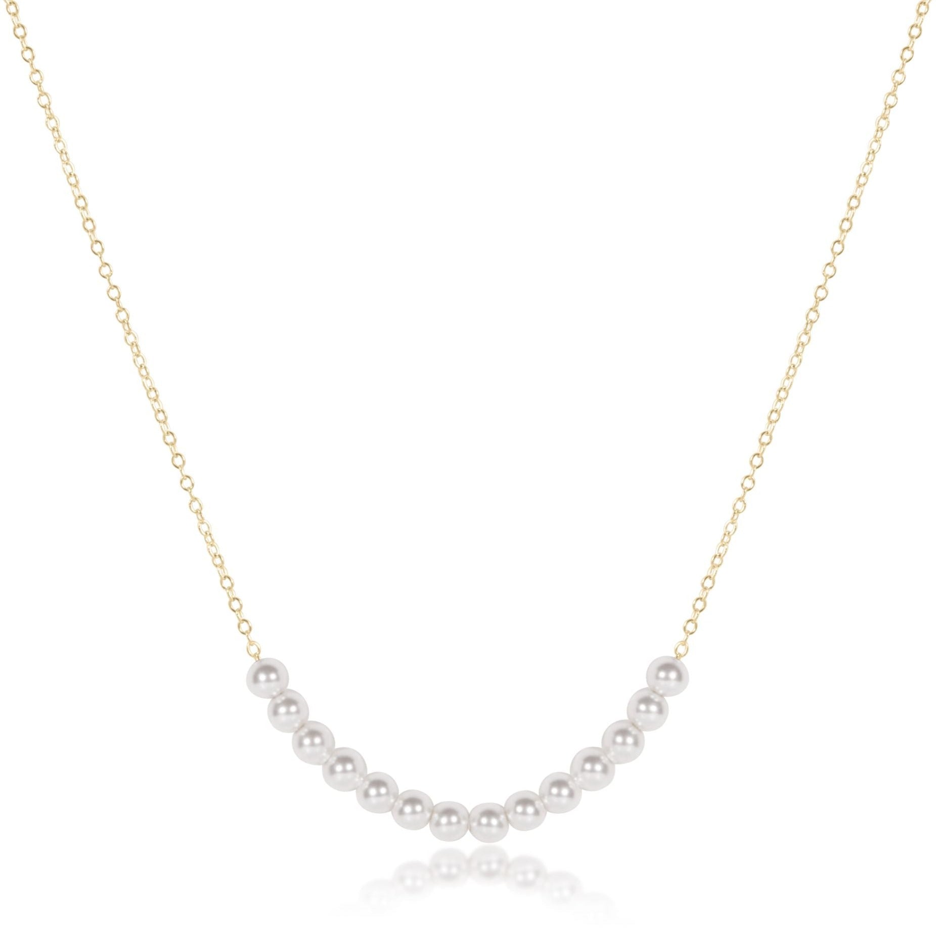 enewton 16" Necklace Gold - Classic Beaded Bliss - 4mm Pearl