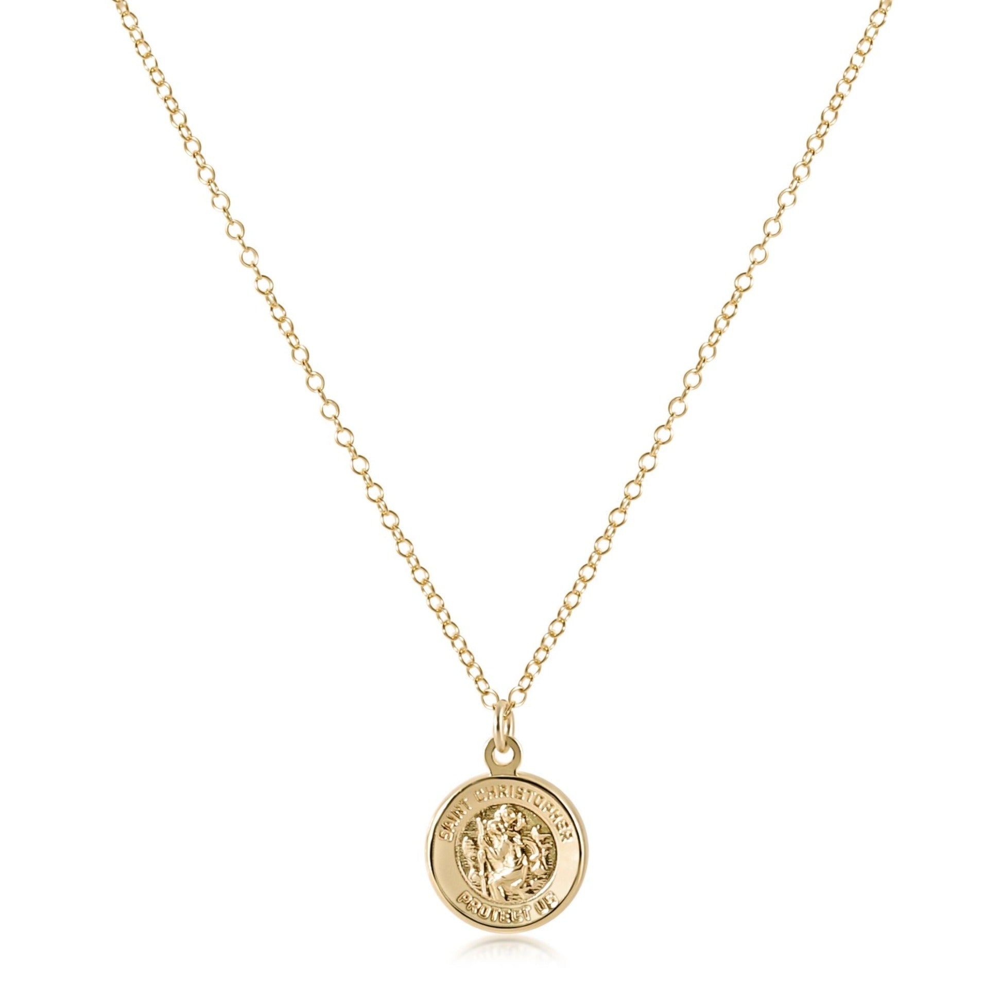 enewton 16" Necklace Gold - Protection Gold Disc