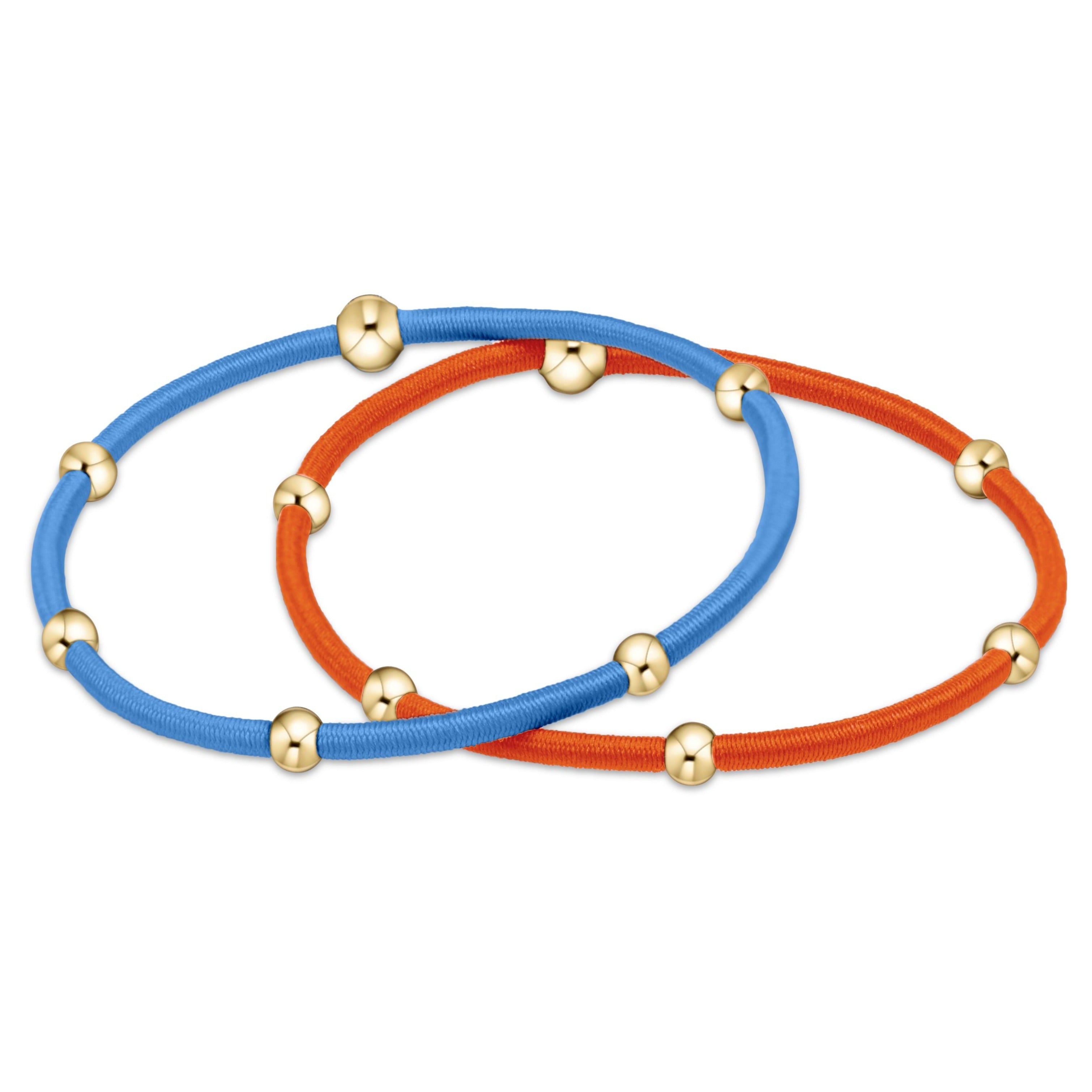 enewton "e"ssentials Gameday Bracelet Stack of 2 - Bright Orange & Cobalt