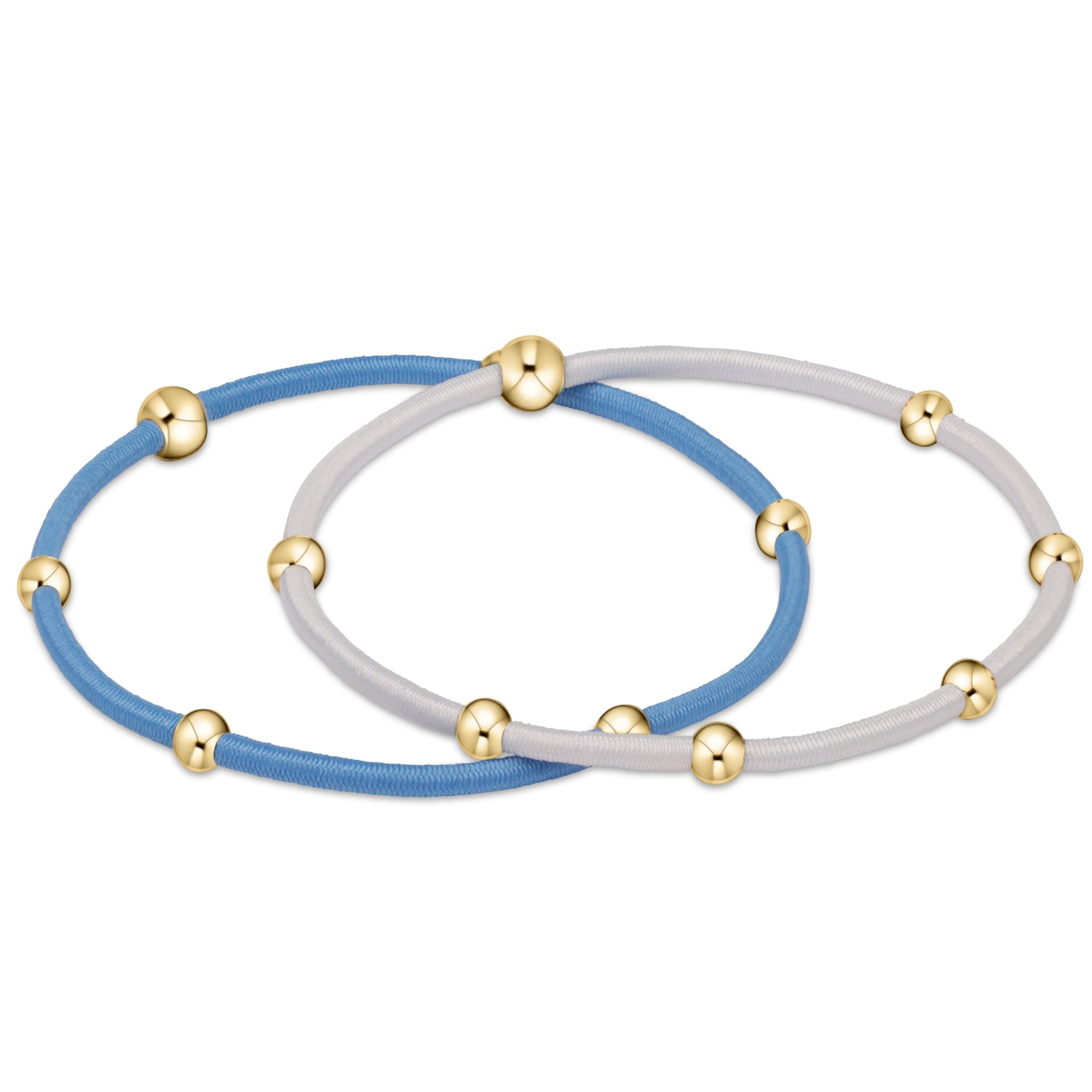enewton "e"ssentials Gameday Bracelet Stack of 2 - Blue & White