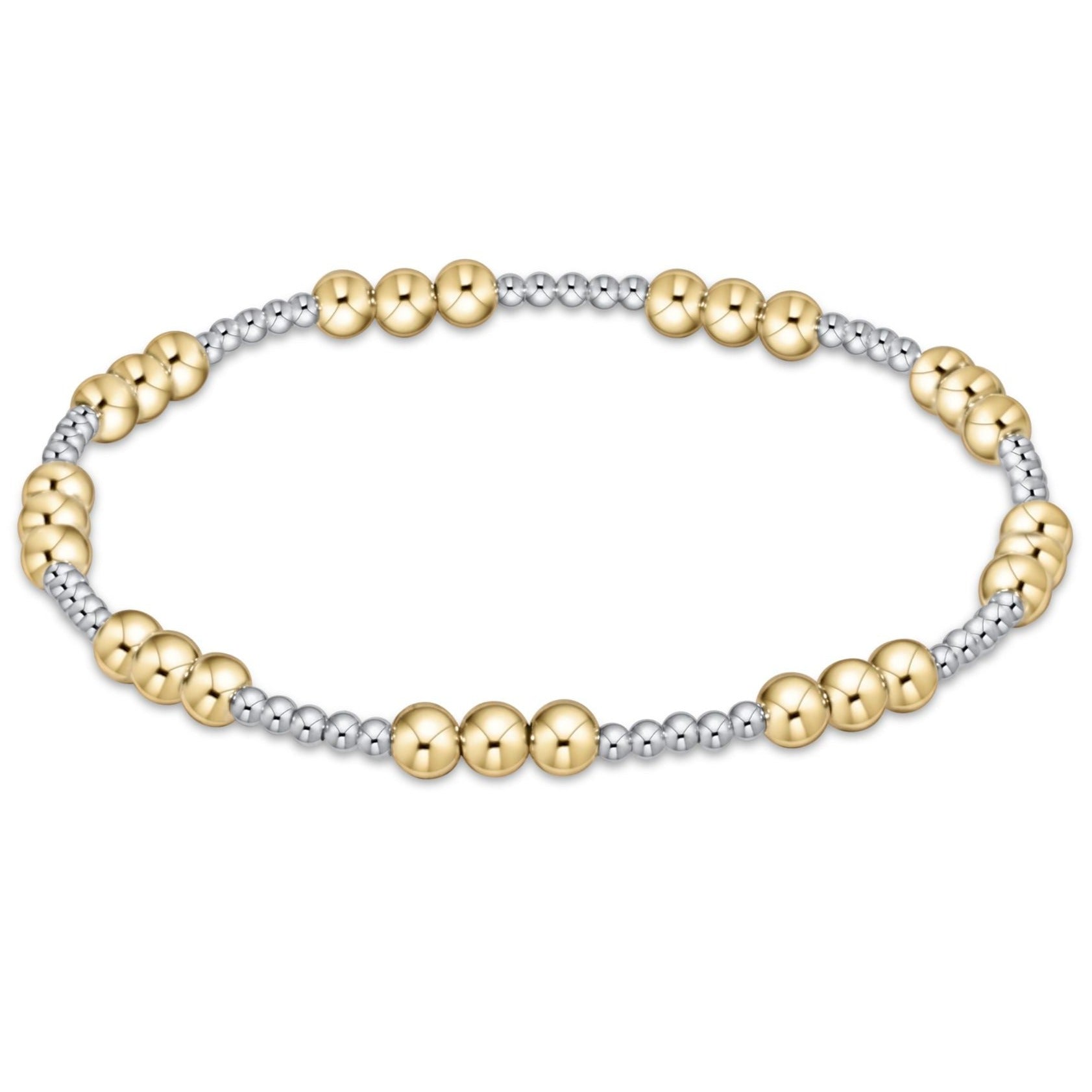enewton Classic Joy Pattern 4mm Bead Bracelet - Mixed Metal