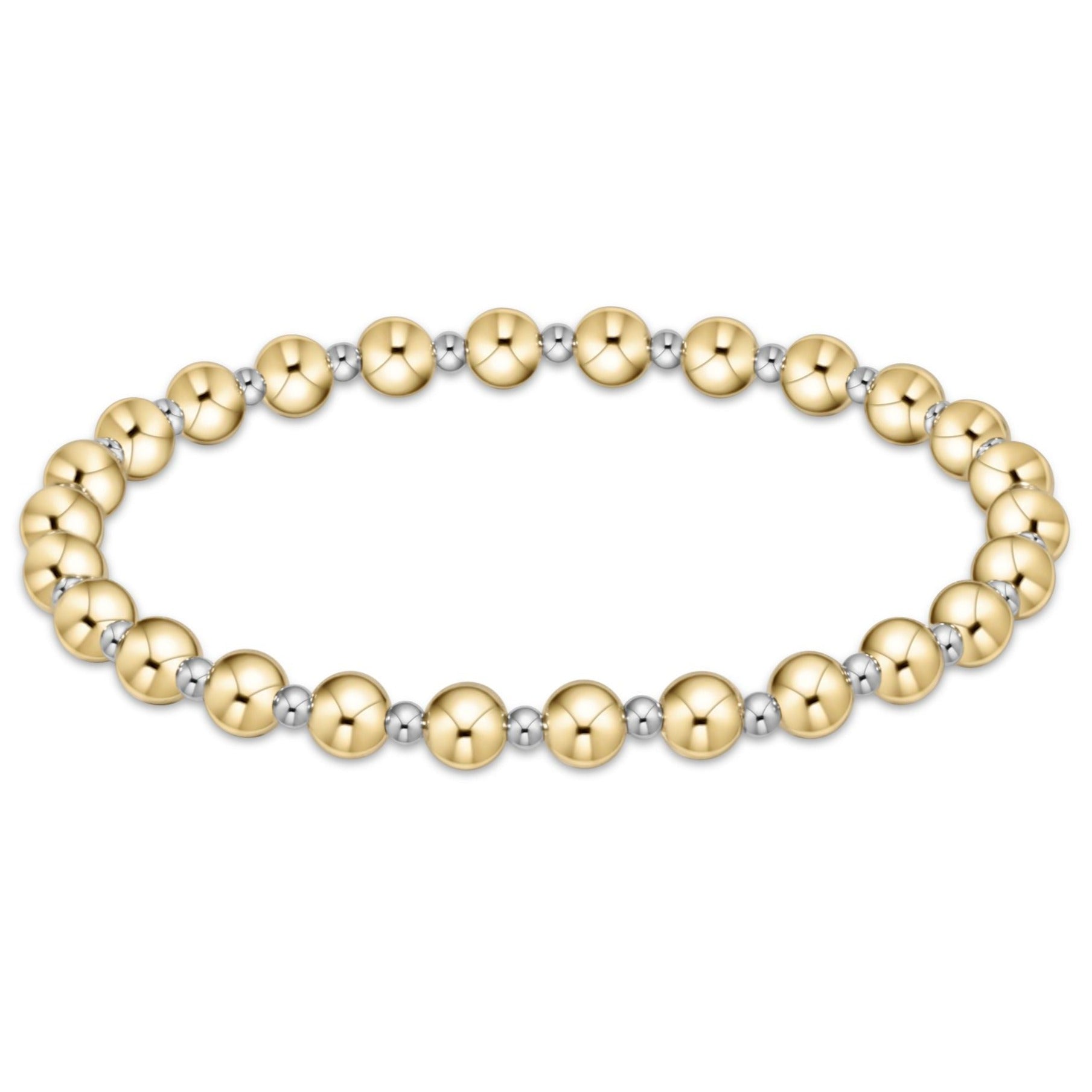 enewton Classic Grateful Pattern 5mm Bead Bracelet - Mixed Metal