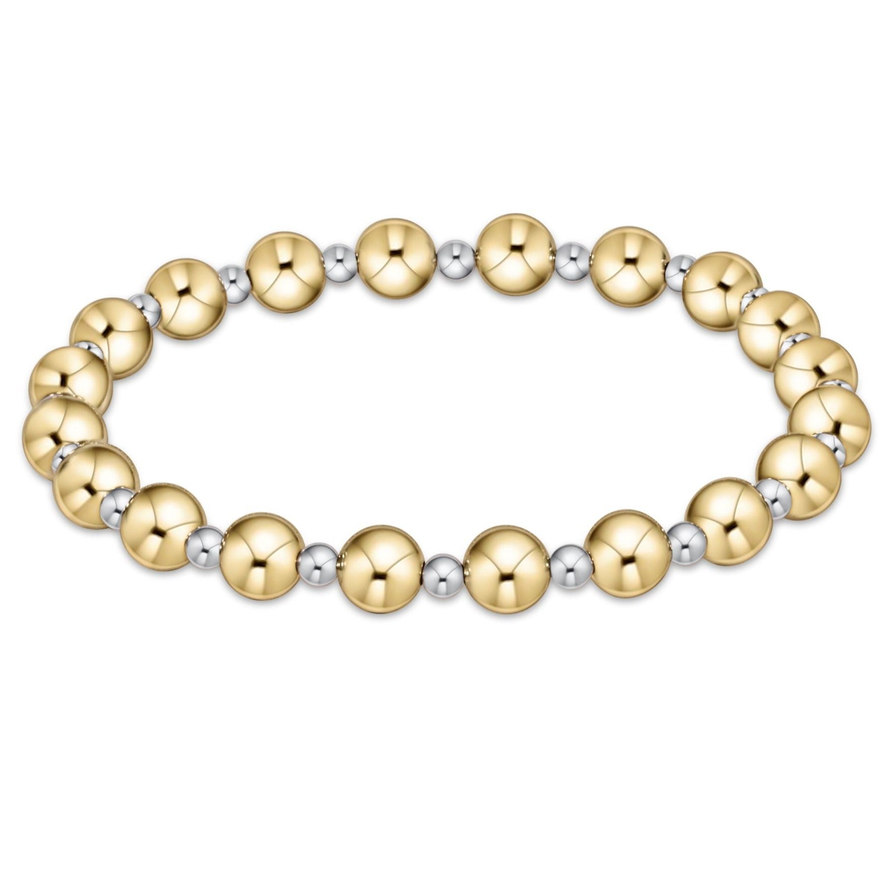 enewton Classic Grateful Pattern 6mm Bead Bracelet - Mixed Metal
