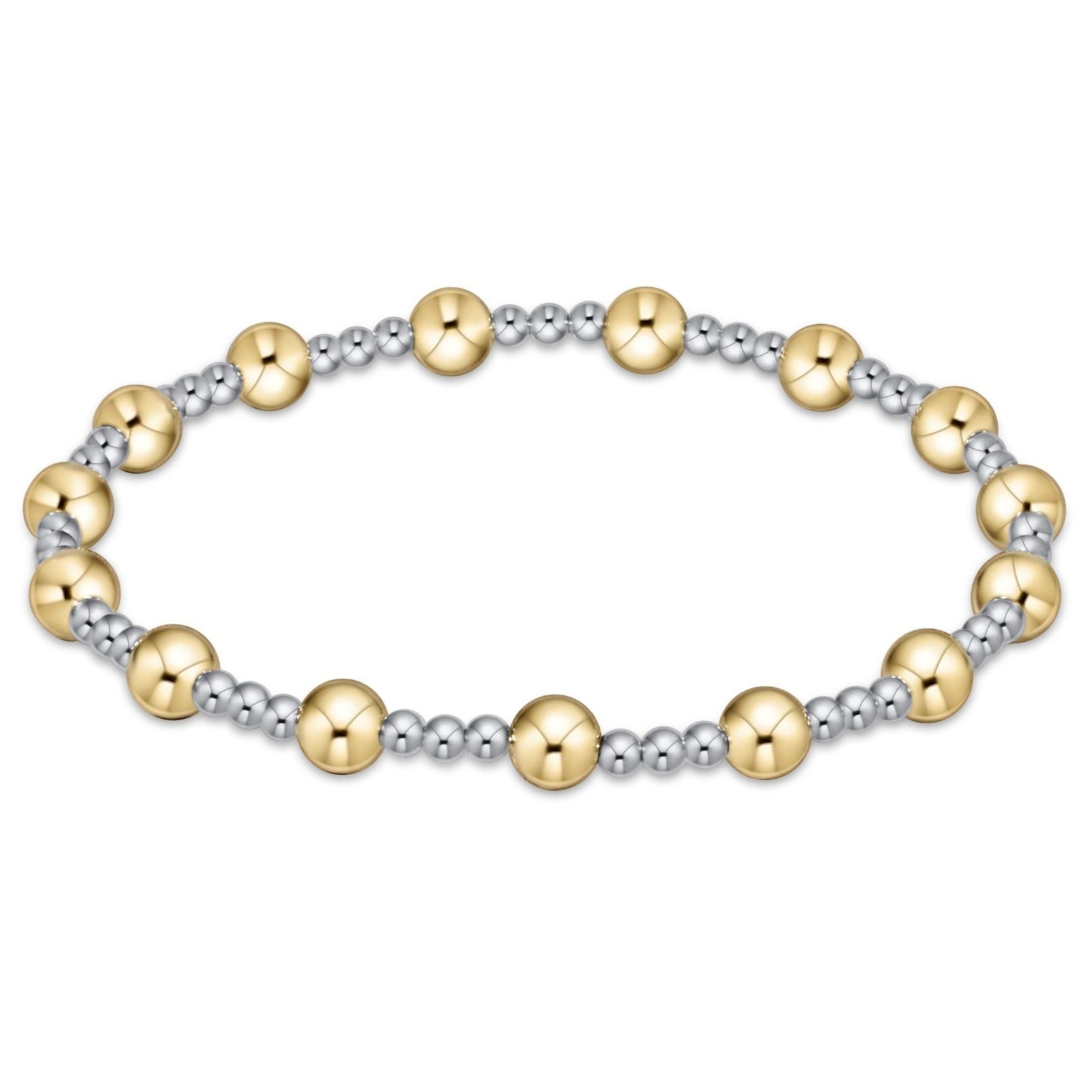 enewton Classic Sincerity Pattern 5mm Bead Bracelet - Mixed Metal