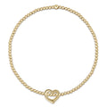 enewton Classic Gold 2mm Bead Bracelet - Love Small Gold Charm