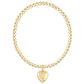 enewton Classic Gold 3mm Bracelet - Love Plush Gold Charm