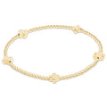 enewton Signature Cross Small Gold Pattern 2mm Bead Bracelet - Gold
