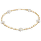 enewton egirl Signature Cross Small Gold Pattern 2mm Bead Bracelet