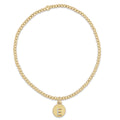 enewton Classic Gold 2mm Bead Bracelet - Respect Small Gold Disc