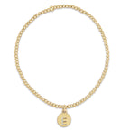 enewton Classic Gold 2mm Bead Bracelet - Respect Small Gold Disc