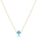 enewton egirl Signature Small Cross Necklace Gold 14"