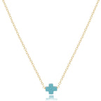 enewton egirl Signature Small Cross Necklace Gold 14"