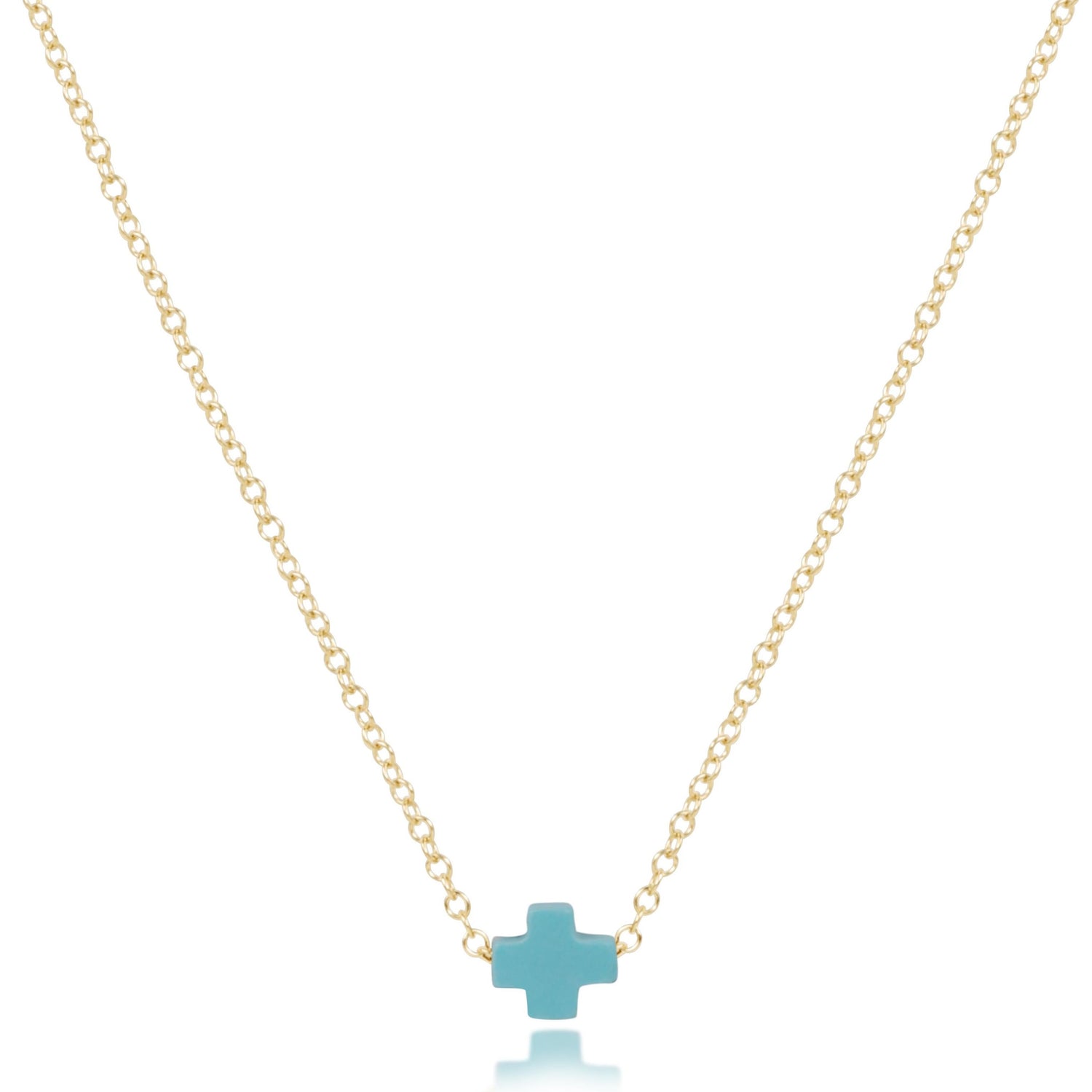 enewton egirl Signature Small Cross Necklace Gold 14"