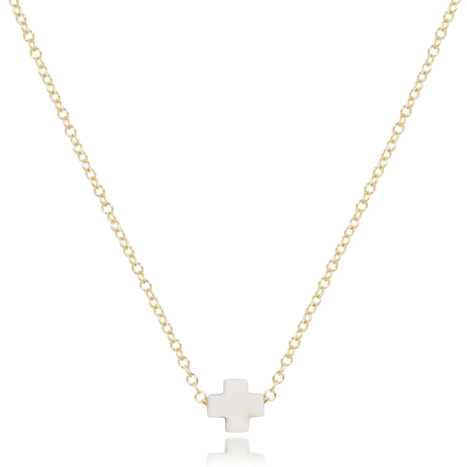 enewton egirl Signature Small Cross Necklace Gold 14"