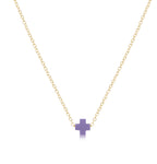 enewton egirl Signature Small Cross Necklace Gold 14"