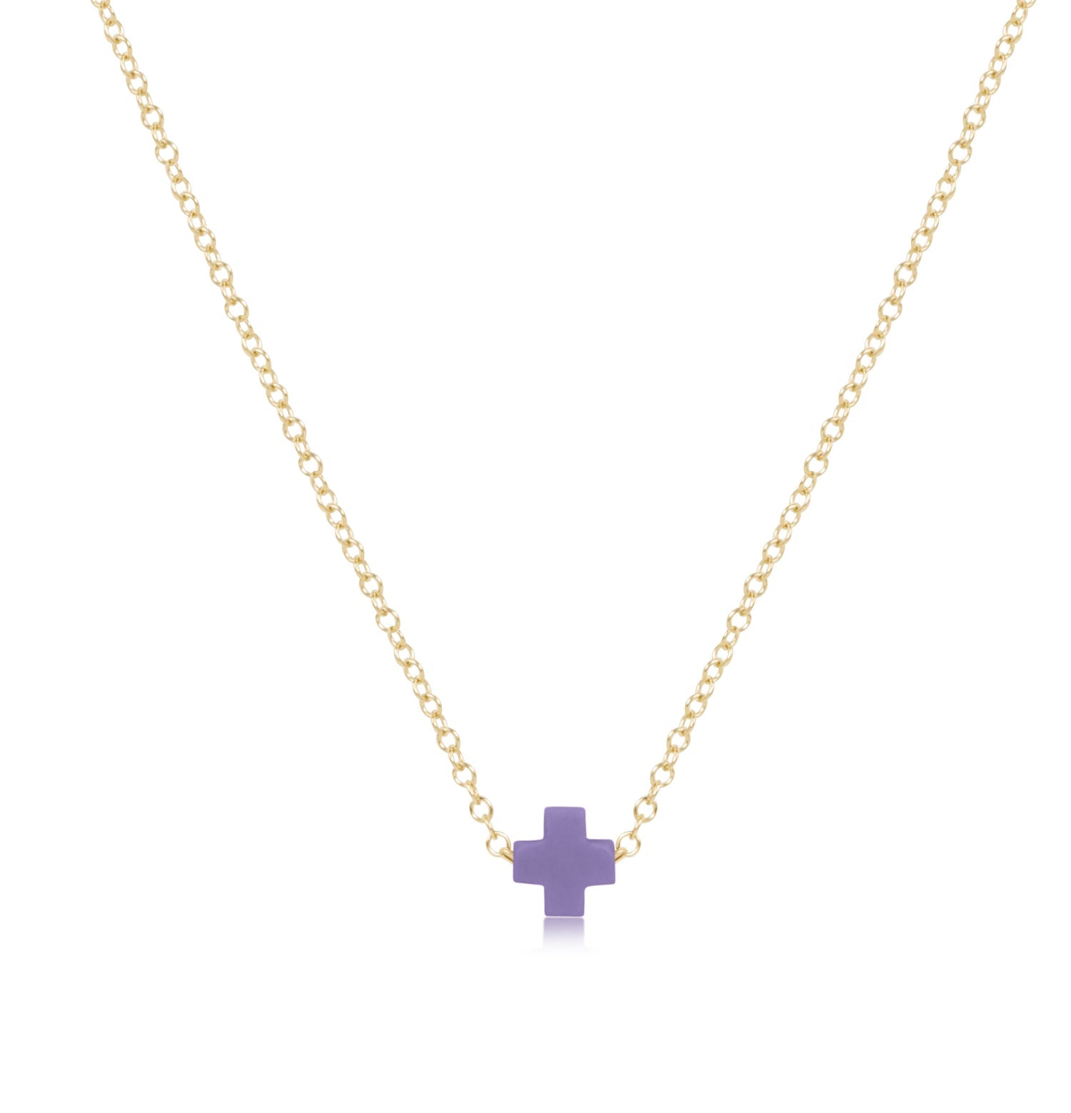 enewton egirl Signature Small Cross Necklace Gold 14"