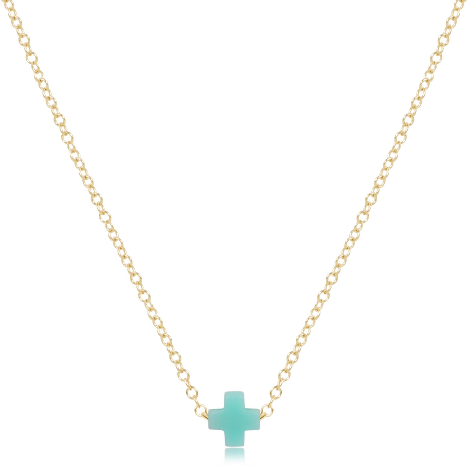 enewton egirl Signature Small Cross Necklace Gold 14"